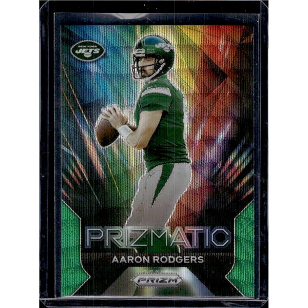 Aaron Rodgers Prizmatic Green Wave Prizm 2023 Panini Prizm #8