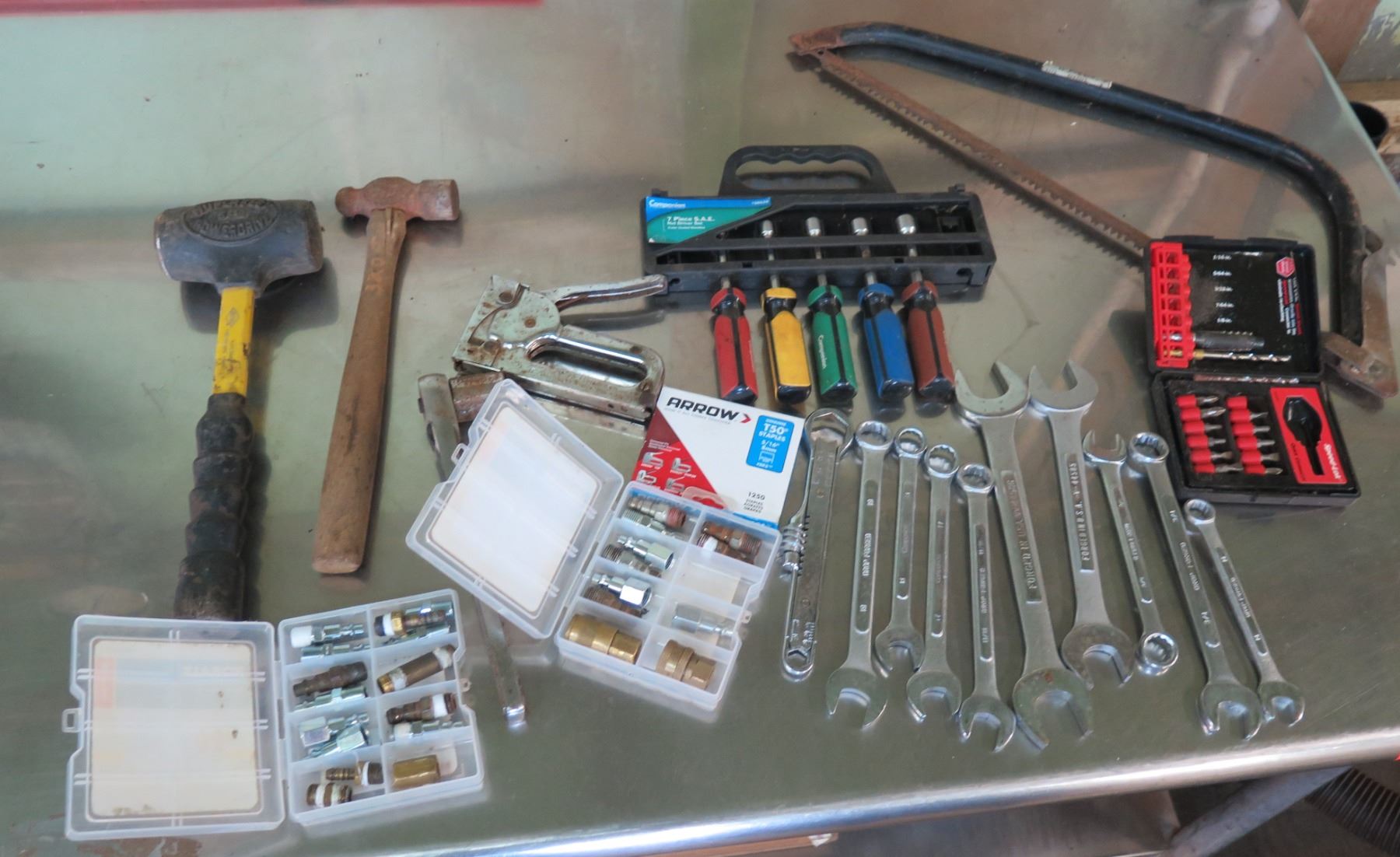 Multiple Hand Tools Multiple Hand Tools: Wrenches, Hammers, Saw, Nut Driver Set, Bits, etc ...