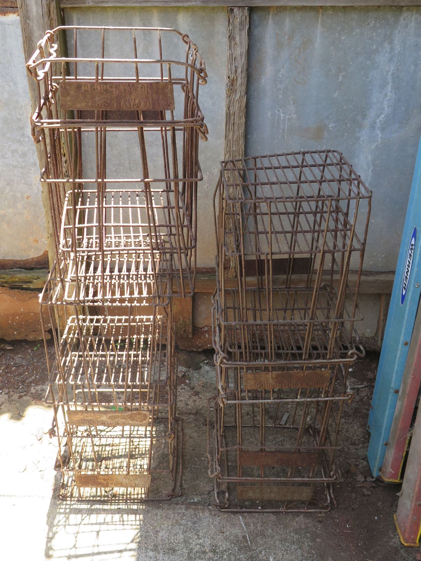 Multiple Metal Stacking Crates