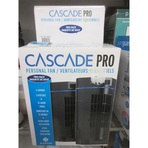 Cascade Box Fans Pack of 2 Cascade Pro Personal Oscillating Fans