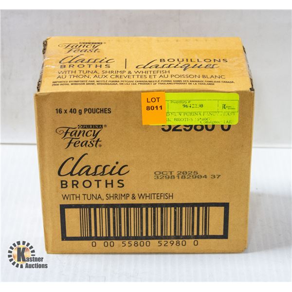 BRAND NEW PURINA FANCY FEAST CLASSIC BROTHS 16*40G