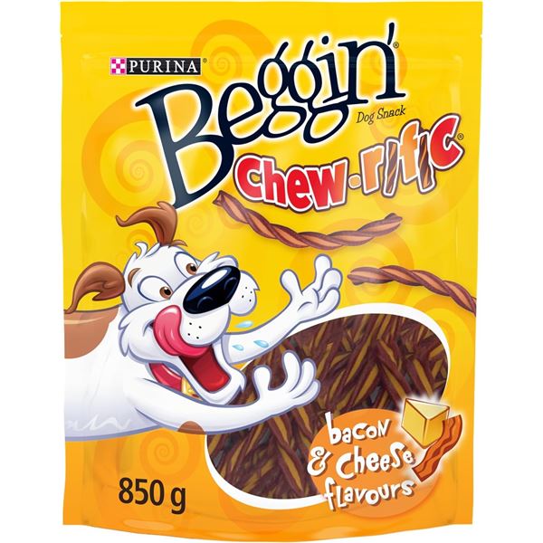 NEW 850G PURINA BEGGIN CHEW-RIFIC DOG TREATS