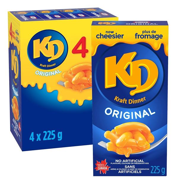 NEW 4 PACK OF KD ORIGINAL CHEESE MACARONI