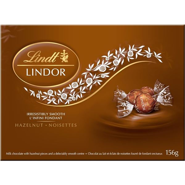 NEW 156G BOX OF LINDT LINDOR HAZELNUT CHOCOLATES