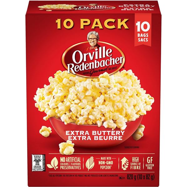 NEW 10 PACK ORVILLE REDENBACHER EXTRA BUTTERY