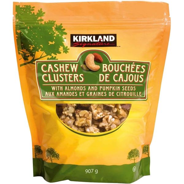 NEW 907G KIRKLAND SIGNATURE CASHEW CLUSTERS WITH