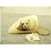 Image 1 : Whales tooth scrimshawed with bear 2" signed by T. Swan (33)