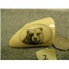 Image 3 : Whales tooth scrimshawed with bear 2" signed by T. Swan (33)
