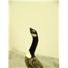 Image 2 : Ivory Canadian goose mounted on fossilized ivory by Tom Menadelook of Diomede, AK 6.25" tall (33)