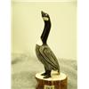 Image 3 : Ivory Canadian goose mounted on fossilized ivory by Tom Menadelook of Diomede, AK 6.25" tall (33)