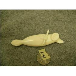 Transformation of seal man with harpoon by I. Koyuk 3.75" (33)