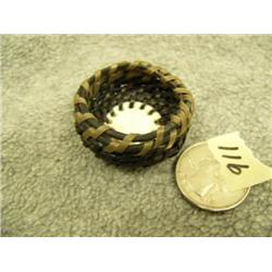 Small baleen basket with no lid 5/8" tall 1.75" diameter (33)