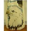 Image 4 : Scrimshawed ivory with wood base and backing with eagle head and flying eagle by E. Rumick 8" (33)