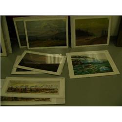 Lot of 13 shrink-wrapped prints: 2 Scott McDaniel - Mt. McKinley scene 22"x16", M Hoepfner July 1974