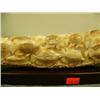 Image 7 : Carvings of school of fish on fossilized ivory tusk mounted on wood 50.5" long retail price $2200.00
