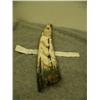 Image 7 : Old Ivory Walrus tusk mounted with 3 carved ivory seals being stalked by a crawling hunter, Savoonga