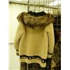 Image 2 : Mouton parka with wolf and otter fur ruff and beautiful calf-skin sled dog scene trim- approx. size 