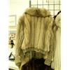 Image 2 : Woman/child gray fox fur coat approx. size XS/S with knit half sleeve, cuff and collar (28)