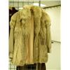 Image 1 : Wolf fur coat with leather sleeves approx. size L/XL (28)