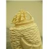 Image 6 : Ivory relief carving with jumping whale and whale's tail with 3 masted ship on top 5.75" (33)