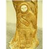 Image 5 : Relief carving on bone of man with ivory face and belugas 8.25" tall by Davis last name unreadable (