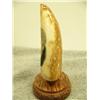 Image 3 : Whale tooth scrimshawed with a Eskimo man's face mounted on wood by H.S.K. 5.25" (33)