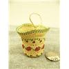 Image 1 : Cedar basket with handle and flowers 1.75" retail value $455.00(33)
