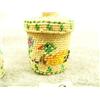 Image 4 : Lot of 2: cedar basket with lid, duck and flowers 2" and cedar thimble with flowers 1.25" (33)