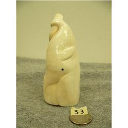 Carving of whale 4.75" tall retail value $1350.00 (33)