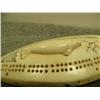 Image 3 : Ivory cribbage board 5.5" long with carved seal and scrimshawed seal and Orca by William Luke 5.5" (