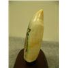 Image 3 : Whale bone scrimshawed with wolf howling at moon by Robichaud 4.75" retail value $1160.00 (33)
