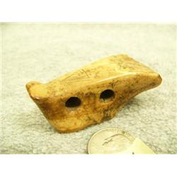 Fossilized ivory counter weight 2.5" x 1" (33)