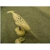 Image 2 : Carved ivory narwhal mounted on bone with baleen insets by Daniel Silook of Gambell, AK 5" long 3.25