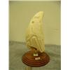 Image 1 : Whales tooth carving with parrot and sinking ship 8.25" tall (33)