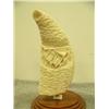 Image 3 : Whales tooth carving with parrot and sinking ship 8.25" tall (33)