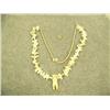 Image 1 : Ivory necklace with bear pendant and various animal carvings: rabbit, birds, bears, squirrel, foxes,