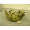 Image 1 : Soapstone sea otter with marble eyes by E.S. retail value $255.00 3.5" x 5.75" (33)