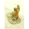 Image 5 : Soapstone ice fisher with ivory fish 6.25" (33)