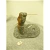 Image 6 : Soapstone ice fisher with ivory fish 6.25" (33)