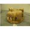 Image 1 : Bone carving of 4 walrus 2 with ivory tusks by H.B. Slwooko retail value $425.00 (33)