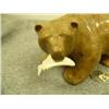 Image 2 : Soapstone bear with ivory salmon in mouth 4" tall (33)
