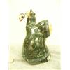 Image 4 : Jade/marble carving of dancer with bone face holding feathers by E.S. 7" tall (33)