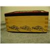 Image 3 : S.E. Alaska cedar box with clan animal carvings on top and eagle drawings on front and sides by Rose