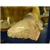 Image 1 : Pink soapstone whales tail with kayaker 11.5" long mounted on top with ivory face by E.S. 10" tall r