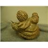 Image 5 : Soapstone dancer - missing feathers - with inset baleen eyes by E.S. 6.5" tall retail value $350.00 