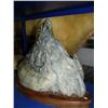Image 4 : Marble eagle's head embracing woman's head by E.S. mounted on wood base 15" tall 19" wide retail pri