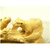 Image 3 : 4 otters carved from bone with 4 salmon mounted on wood by G.E.G. 5" wide 3" tall (33)