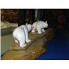 Image 6 : 3 white soapstone bears mounted on soapstone 8" tall 36" wide (33)