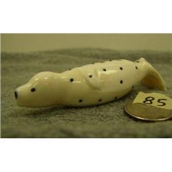 Seal inlayed with fossilized ivory and baleen 3.75" (33)