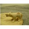 Image 3 : Carved ivory wolves on bone disk 1.25" tall 4.25" long by L.A.I. (33)
